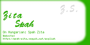 zita spah business card